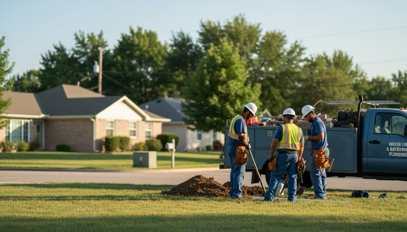 Residential water line and bathroom plumbing service in Crosbyton, TX